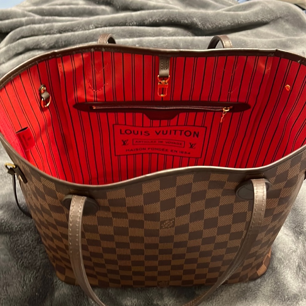 Louis Vuitton Brown and Red Tote